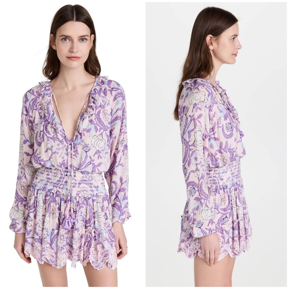Hemant & Nandita Asia Short Dress Pink Lilac